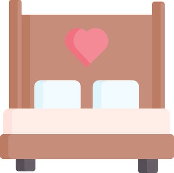 double bed illustration design vector