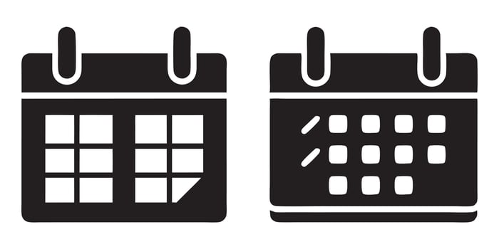 Calendar and Scheduling Icons Set vector