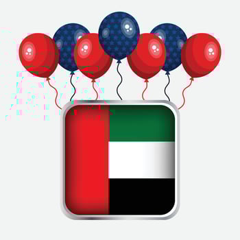United Arab Emirates Flag Independence Day Celebration vector