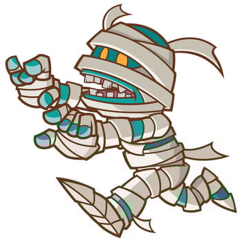 Mummy cartoon character vector