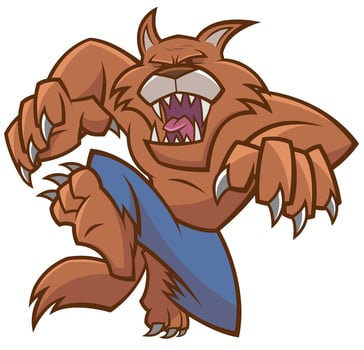 Halloween werewolf cartoon vector