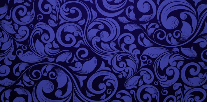 seamless pattern with swirls dark blue colors floral ornamental designs Can be used for wallpaper, pattern fills, web pages backgrounds, surface textures, book covers, fabrics printing, textiles tiles vector