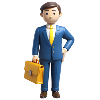 Businessman Male Character 3D Model png