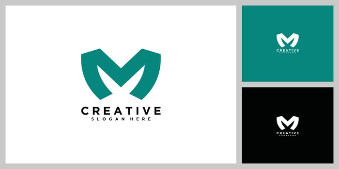 initial letter M design template vector