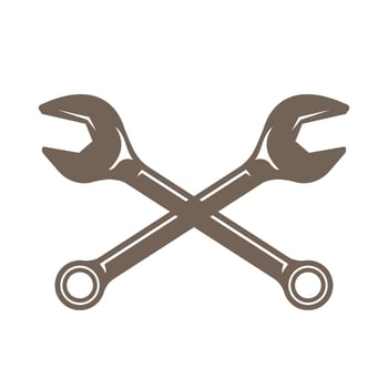 Wrench icon logo design vector