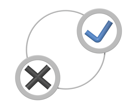 Check and cross option png