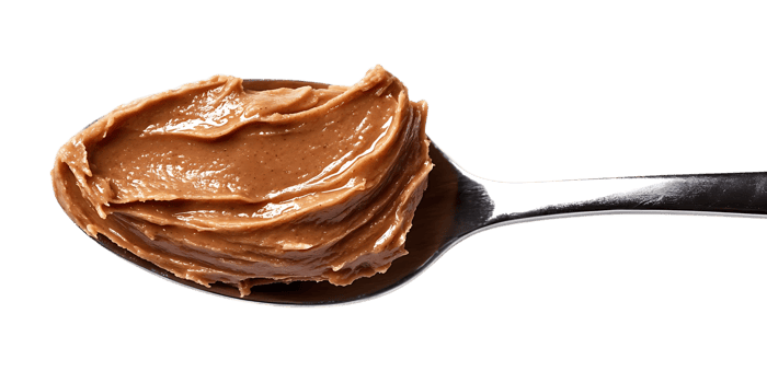 Spoonful of Creamy Peanut Butter with a Transparent Background png