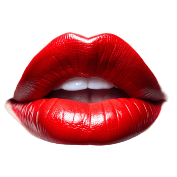 Red lips isolated on transparent background png