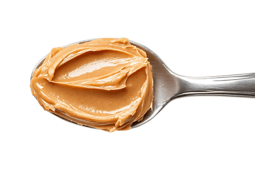 Spoonful of Creamy Peanut Butter on Transparent Background png