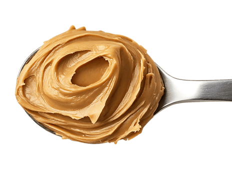 Peanut Butter in a Spoon, Transparent Background, Creamy Peanut Butter, Delicious Spread, Healthy Snack png
