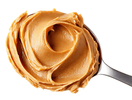 Peanut Butter Swirled in a Spoon on a Transparent Background png