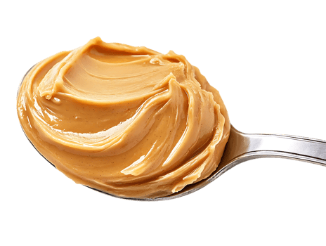 Peanut Butter Swirled in Spoon on Transparent Background png