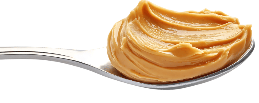 A Spoonful of Creamy Peanut Butter with a Transparent Background png