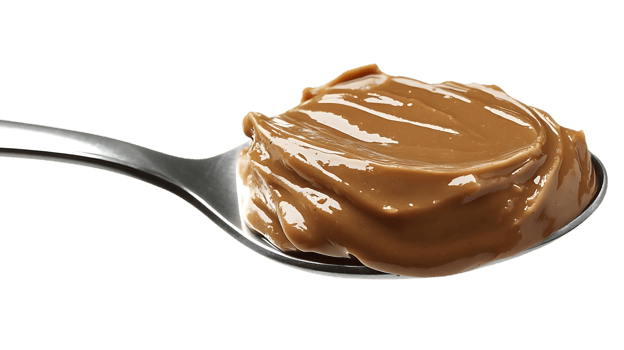 Spoonful of Smooth Peanut Butter on a Transparent Background png