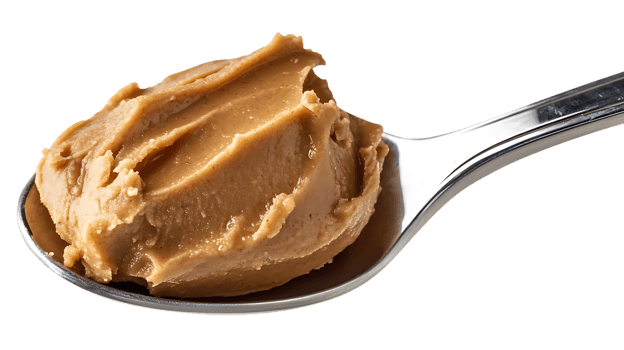Spoonful of Creamy Peanut Butter with a Transparent Background png