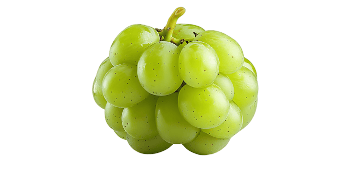 Green Grapes with a Transparent Background, Perfect for Digital Design and Visual Content png