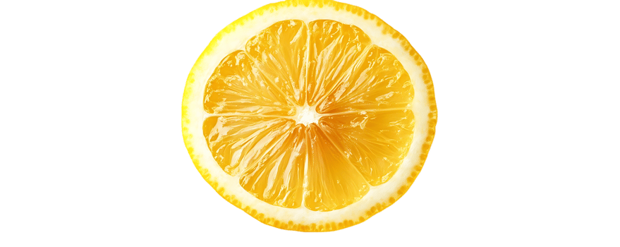 A Fresh Lemon Slice Isolated on a Transparent Background, Perfect for Your Next Project png
