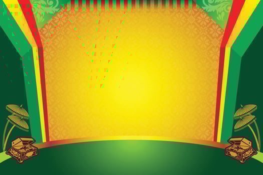 Malay motif banner design template. Pro vector