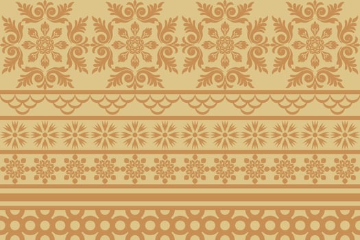 Damask Floral Pattern Arabesque Cloth Bandana Print.design for carpets, fabric patterns, pillows, blankets, scarves, shirts, pants, backgrounds, wallpaper. vector