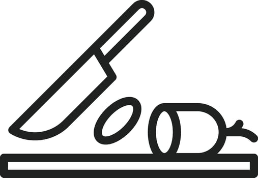 Chop icon vector image. Suitable for mobile apps, web apps and print media.