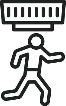 Move Sensor icon vector image. Suitable for mobile apps, web apps and print media.