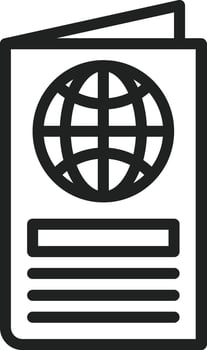 Passport icon vector image. Suitable for mobile apps, web apps and print media.