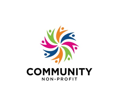 Community non profit people logo design. vector