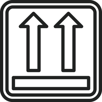 This Side Up icon vector image. Suitable for mobile apps, web apps and print media.