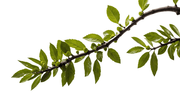 a branch of a tree with the buds on it Isolated on a Transparent Background for Natural Decor png