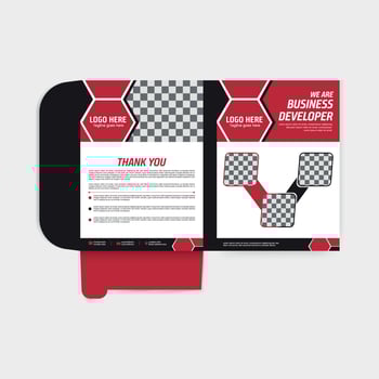 Printable and Perfect Folder Design for Business Identity vector
