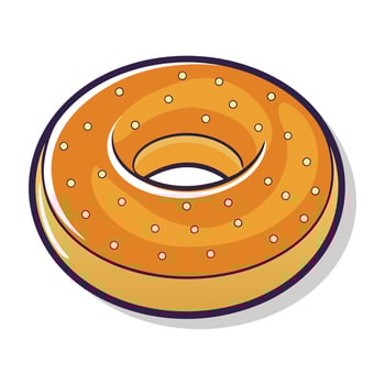 bagel bread illustration vector