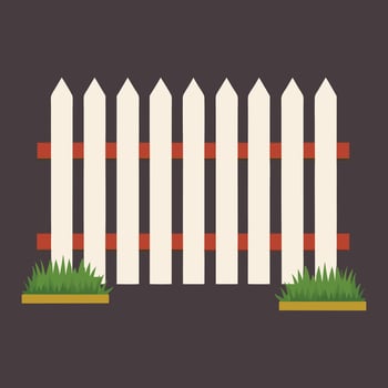 picket fence illustration vector