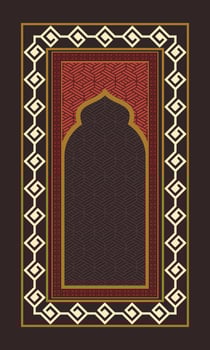 abstract geometric pattern prayer rug vector