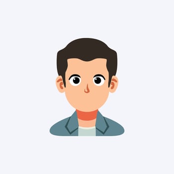 face icon logo flat vector
