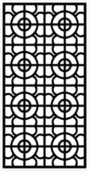 geometric round and leaf laser cutting panel motif vector