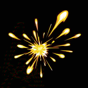 cartoon multi shot fire attack vector