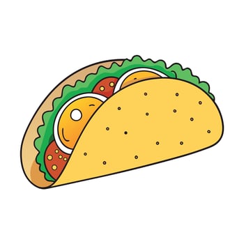 A breakfast taco with scramble egg vector
