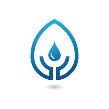 drop of water. water care logo vector