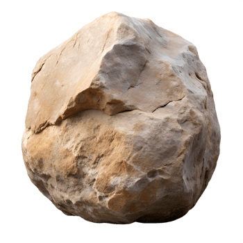 large rough boulder with natural texture transparent png