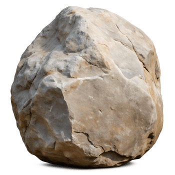 large natural boulder stone isolated transparent png