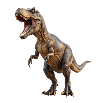 Dynamic Velociraptor Dinosaur Roaring Perfect on Blank Background png