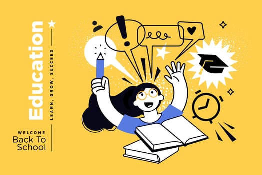 Education. illustration banner. vector