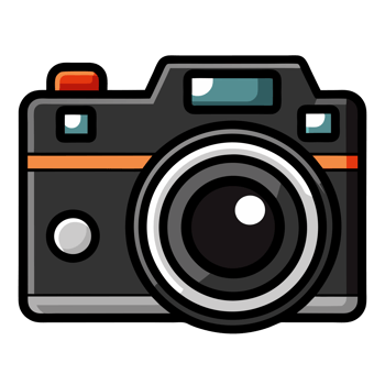 black camera logo cutouts png