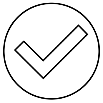 big cutouts A bold checkmark ok png