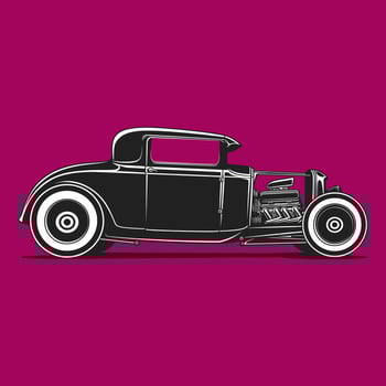 Hot Rod Classic American Illustration vector