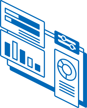 analysis of business reports, visual data analysis dashboard digital illustration png