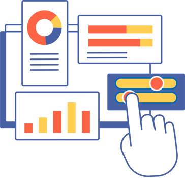 business analysis app dashboard isometric illustration png