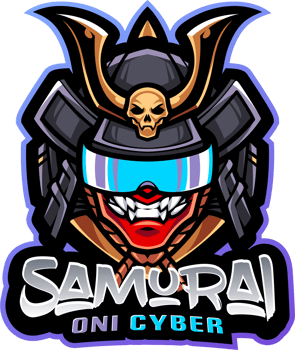 Samurai oni cyber mascot png
