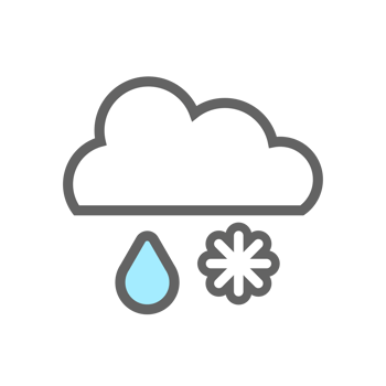 Rain and Snow Cloud Icon png