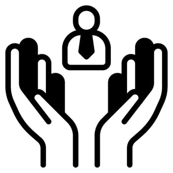 Mentor Business management icon illustration vector